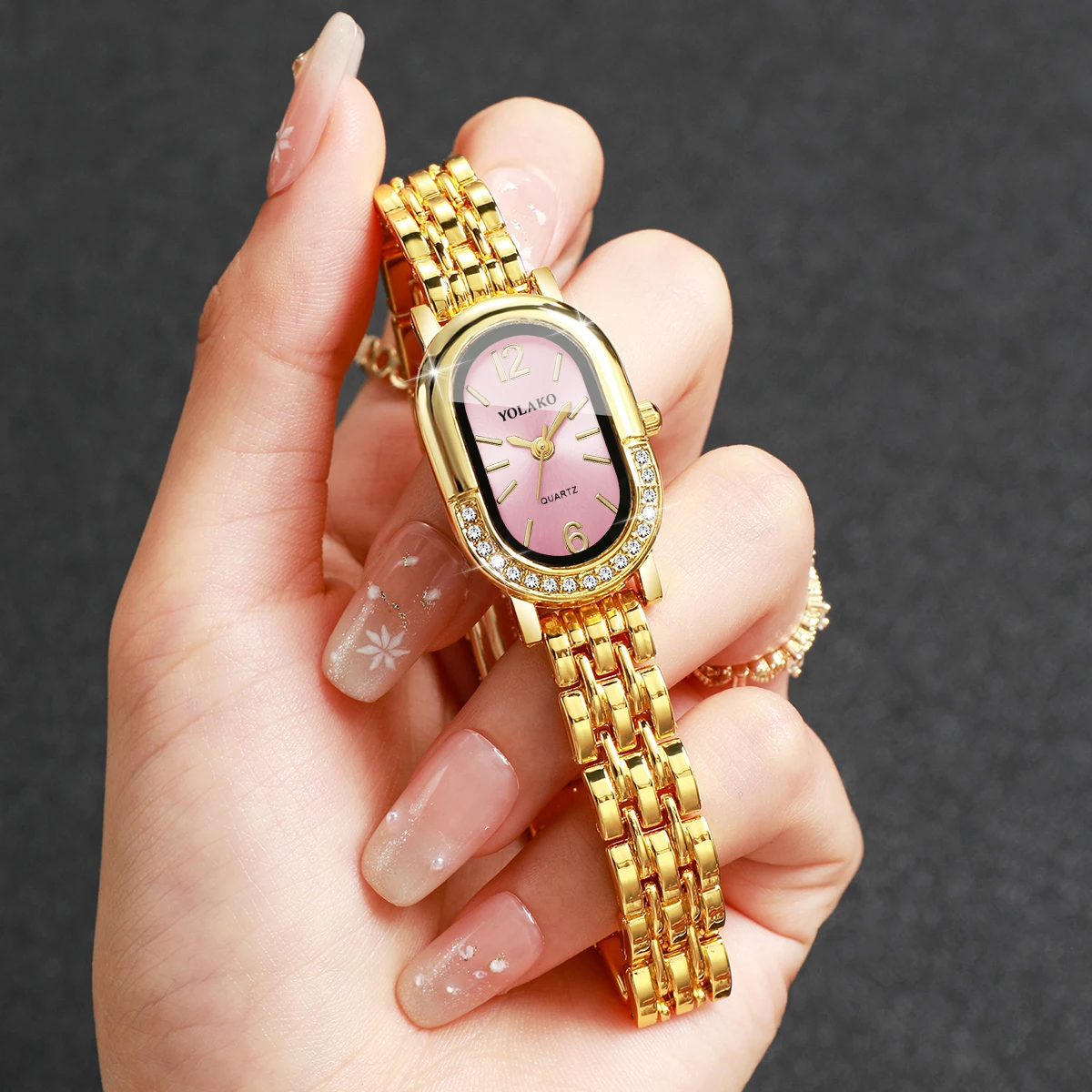 Luxury Watch Ladies - Relógio feminino de luxo com strass,
