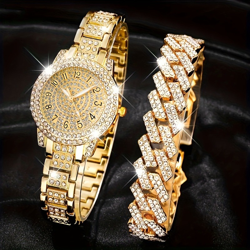 Luxury Watch Arabic - Conjunto de 2 Relógios de Luxo