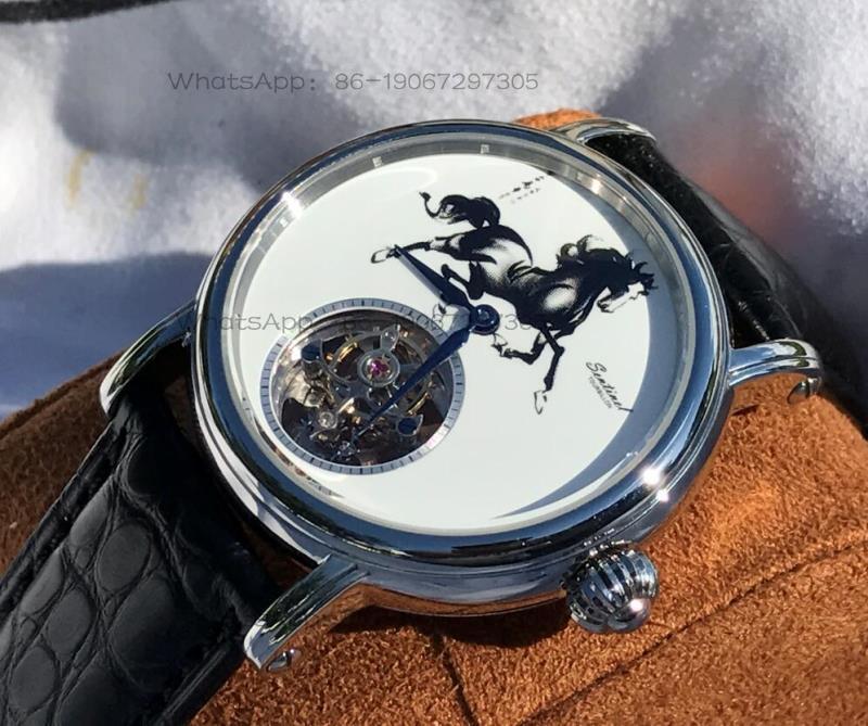 Zodiac Luxury Watch - Relógio mecânico masculino com mostrador esmaltado
