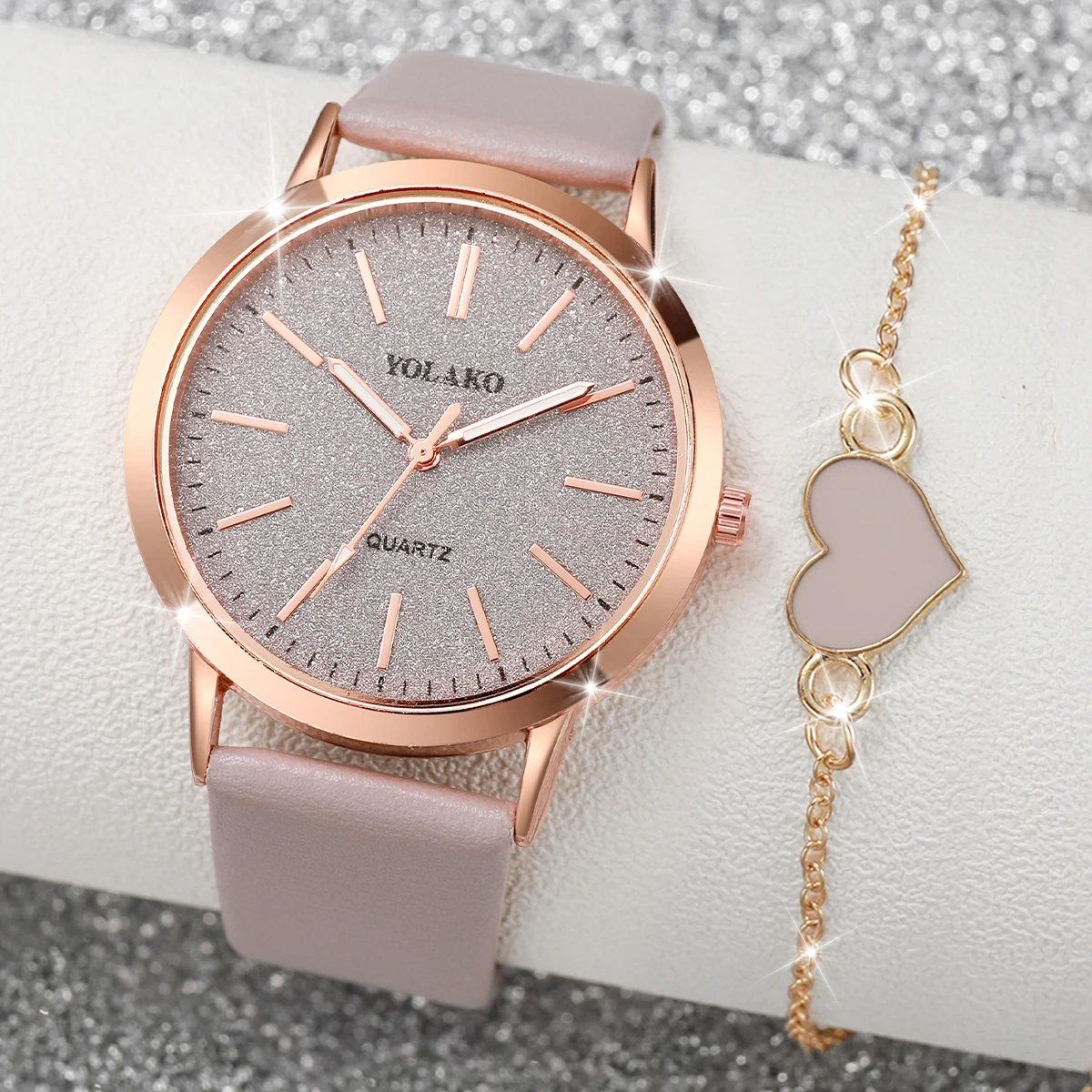 Open Heart Watch - Conjunto de 2 Relógios Femininos de