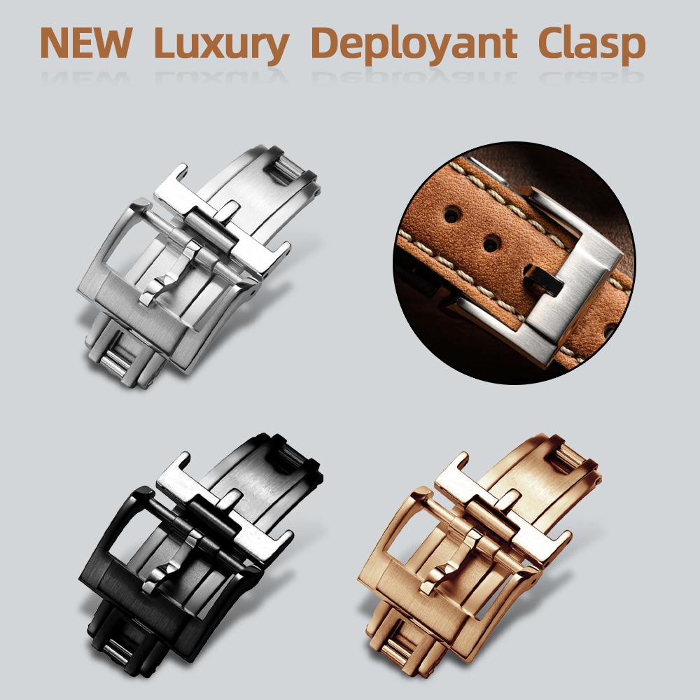 Luxury Watch Logos - NOVO Fecho Deployant de Luxo 16mm
