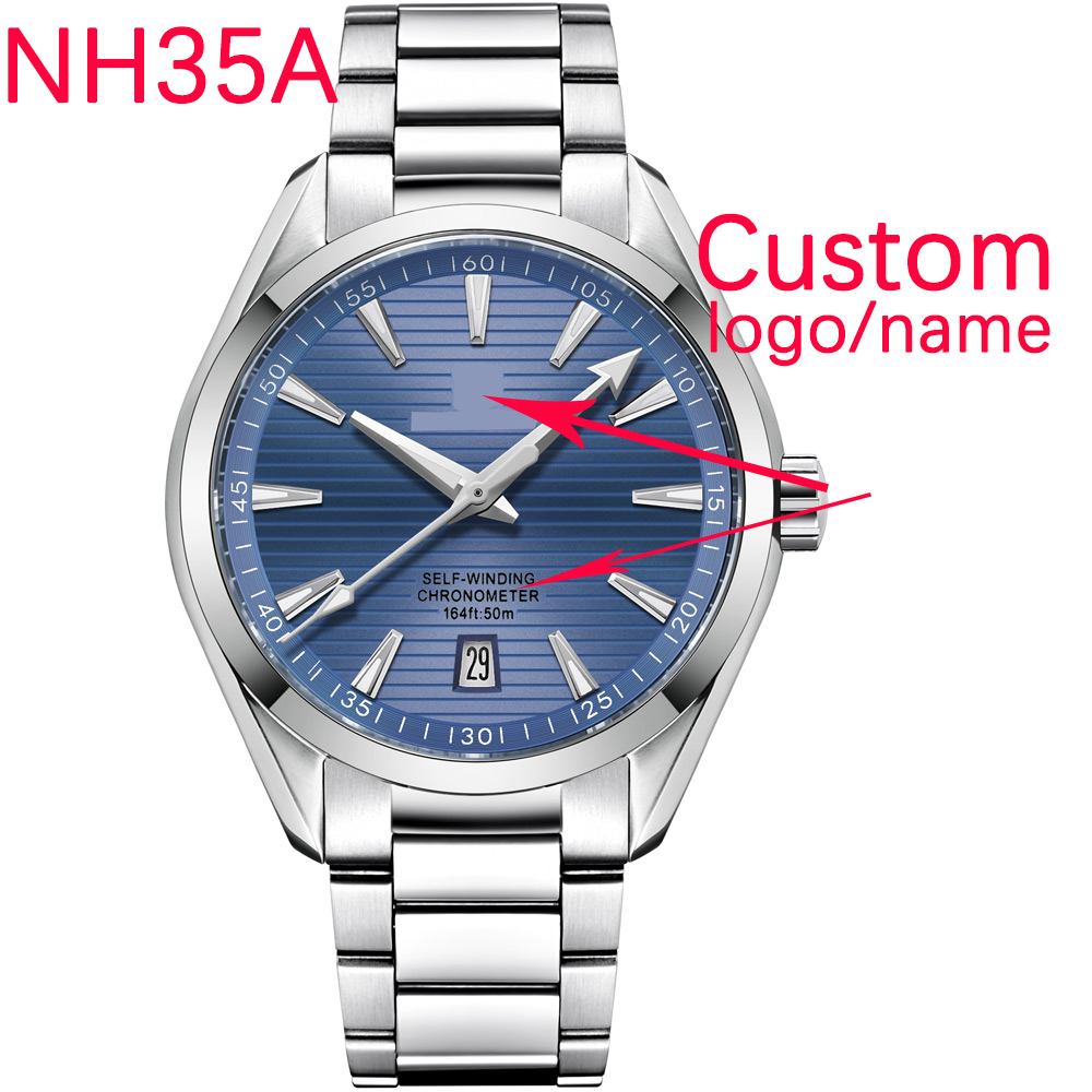 Luxury Watch Logos - Luxo nh35 movt logotipo personalizado 41mm