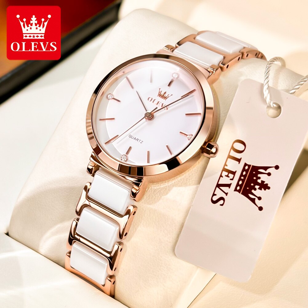 Luxury Watch Logos - OLEVS-Relógio De Pulso De Quartzo De