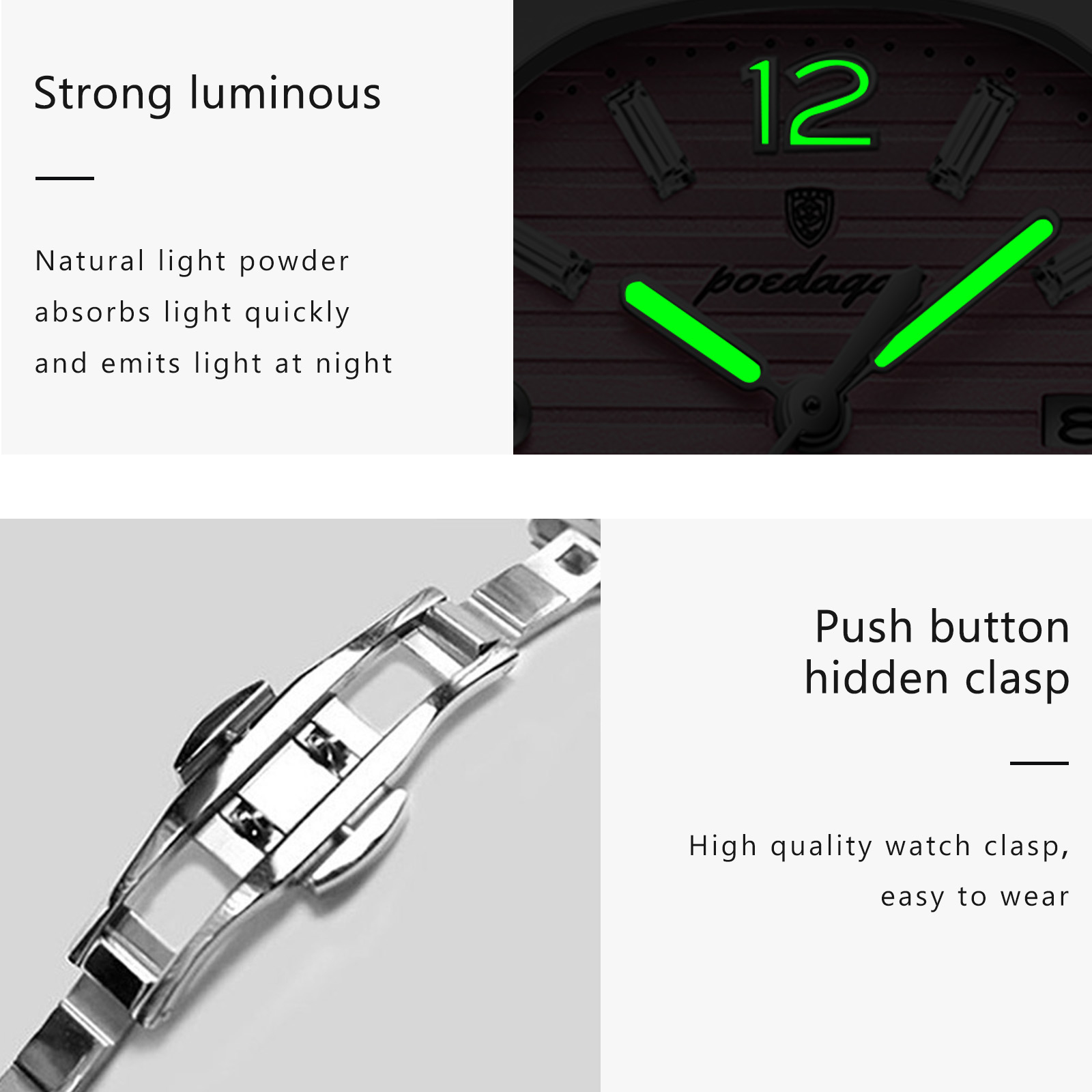 Poedagar quadrado moda mulher  - Luxury Watch For Women avaliação e preço