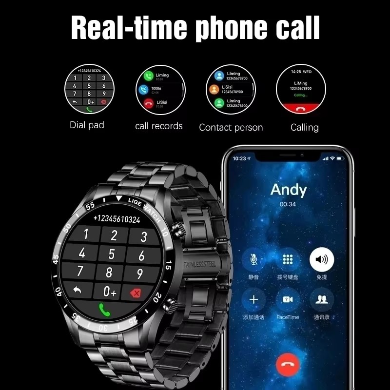 Lige nova chamada bluetooth re - Luxury Watch Arabic avaliação e preço