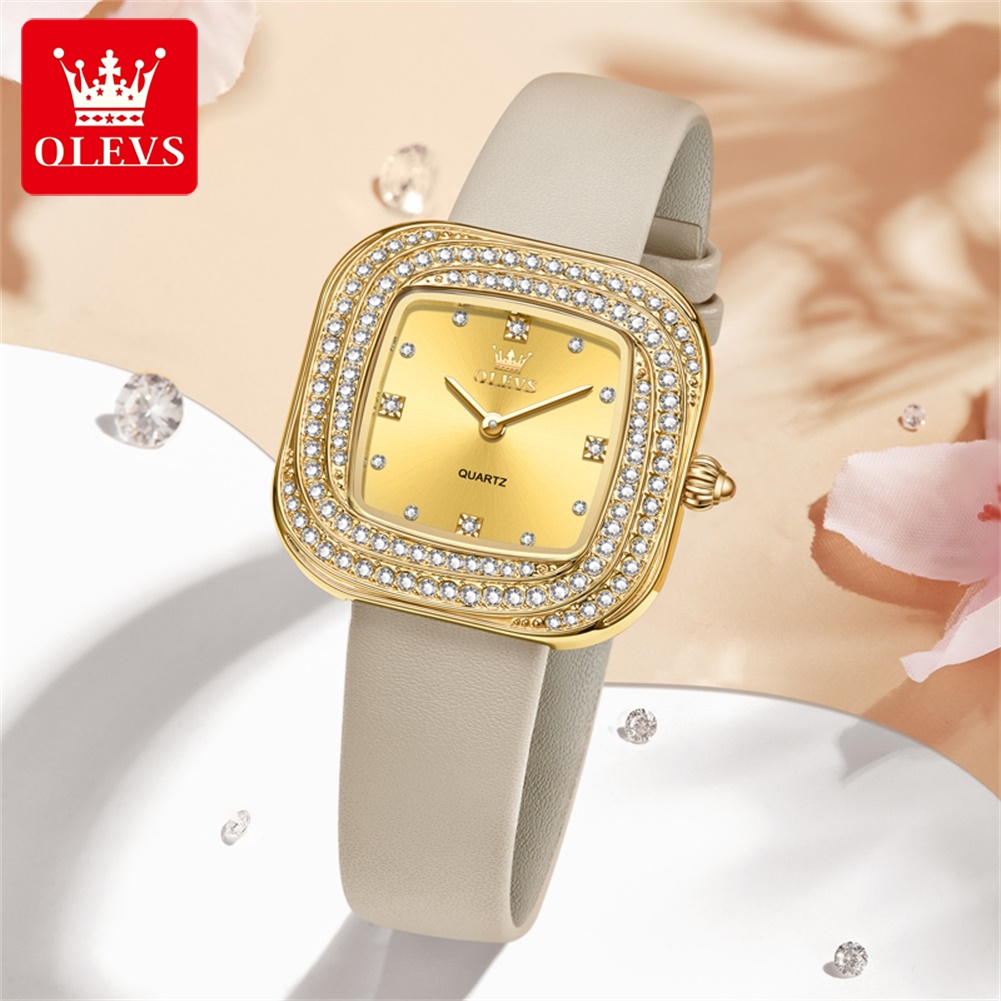 OLEVS Relógio de quartzo quadr - Luxury Watch Logos avaliação e preço