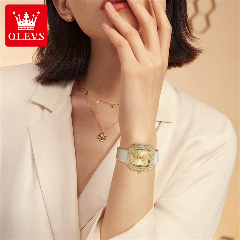 OLEVS Relógio de quartzo quadr - Luxury Watch Logos avaliação e preço