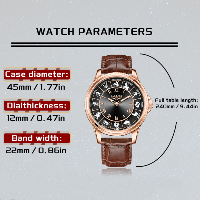 Relógio Masculino LIGE de Luxo - Zodiac Luxury Watch avaliação e preço