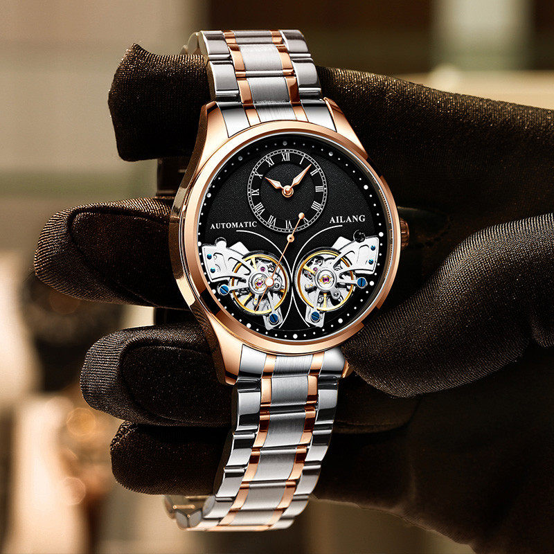 Ailang marca nova moda duplo t - Open Heart Watch avaliação e preço