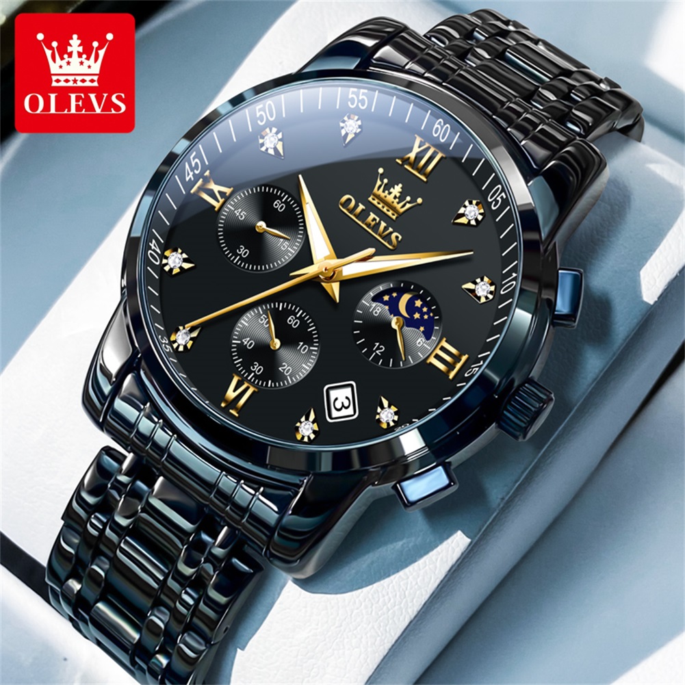 Olevs relógios masculinos popu - Luxury Watch Logos avaliação e preço