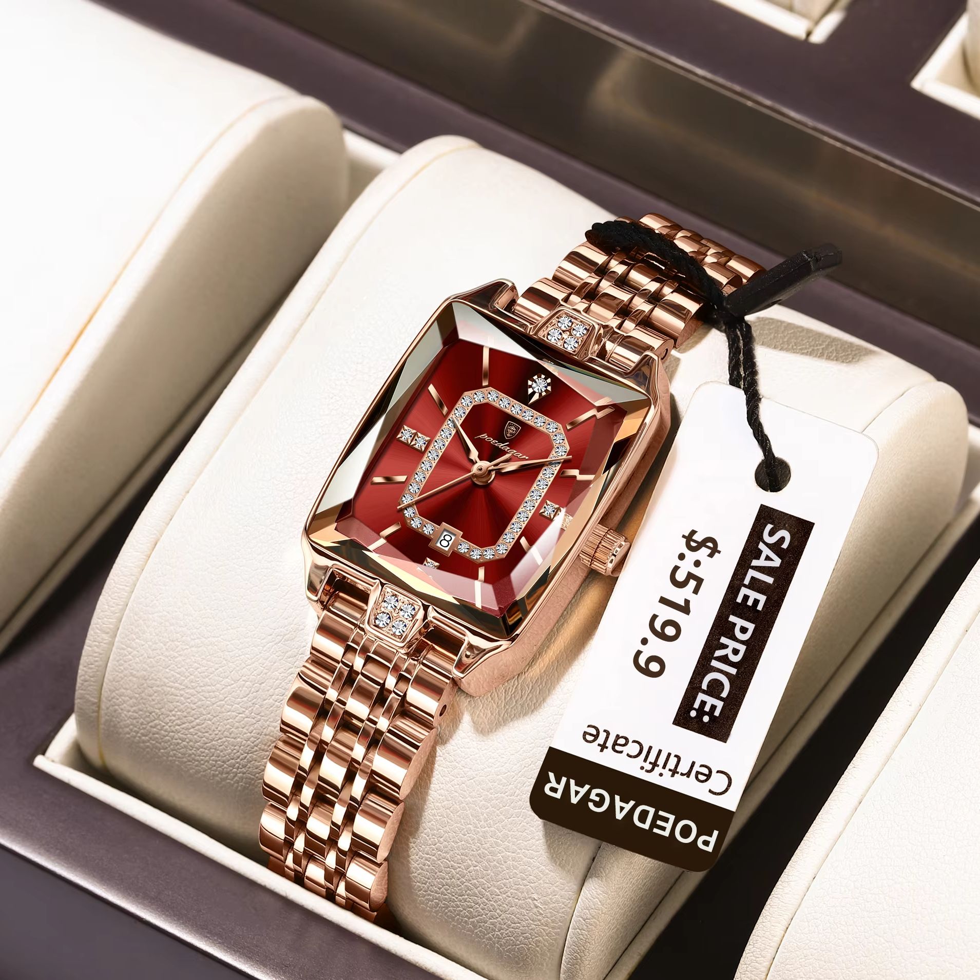 Poedagar moda elegante feminin - Luxury Watch Ladies avaliação e preço