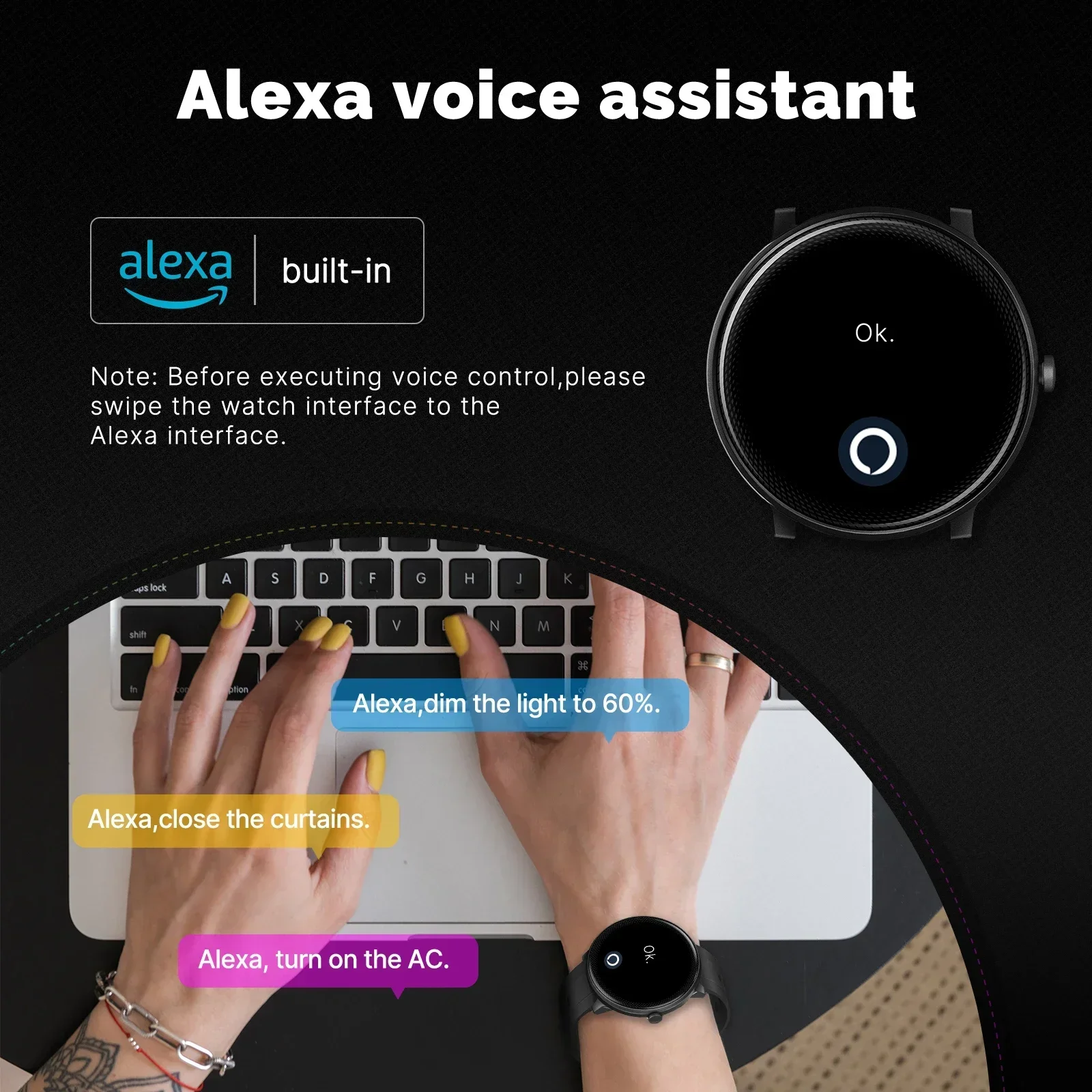 MOES-Smart Watch com Built-in  - Open Heart Watch avaliação e preço