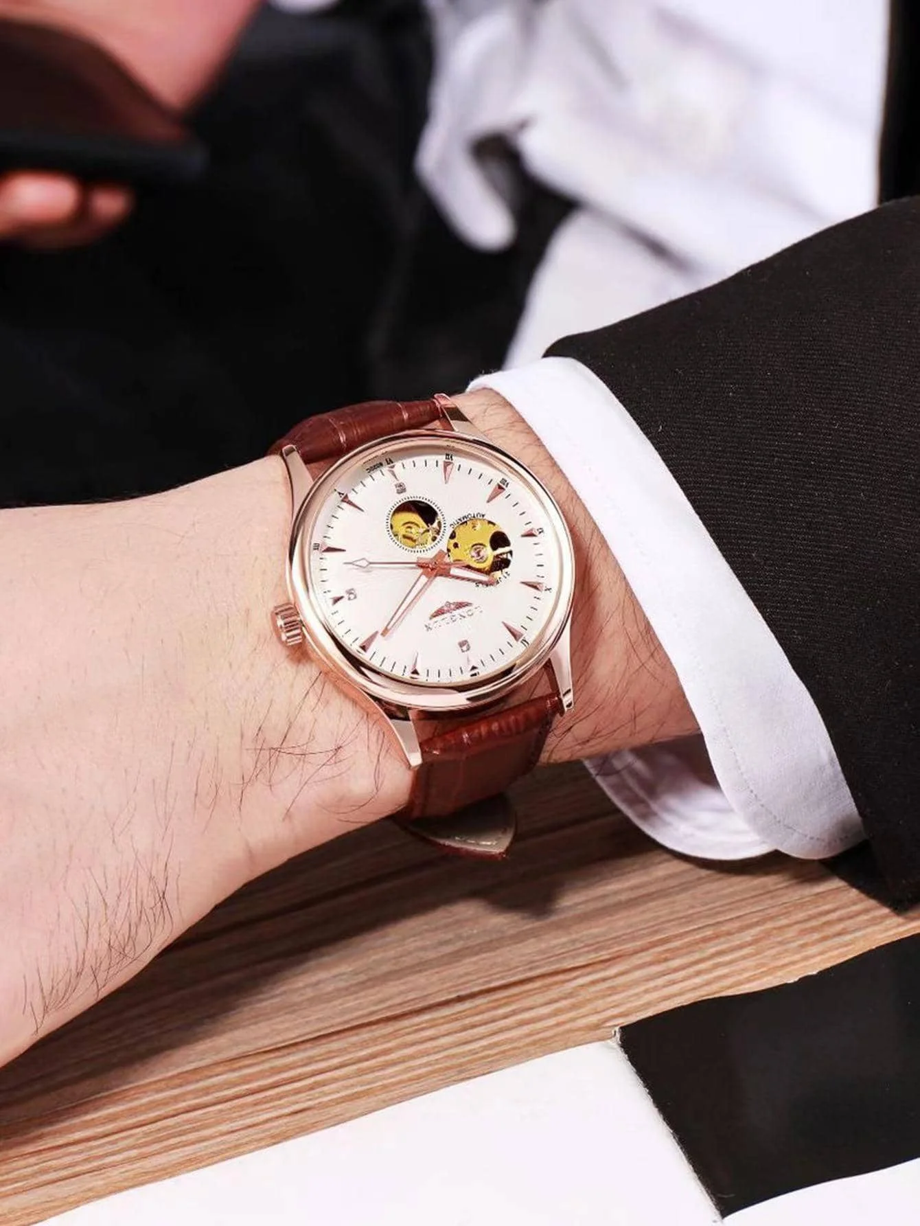 Relógio Automático LONGLUX Est - Open Heart Watch avaliação e preço