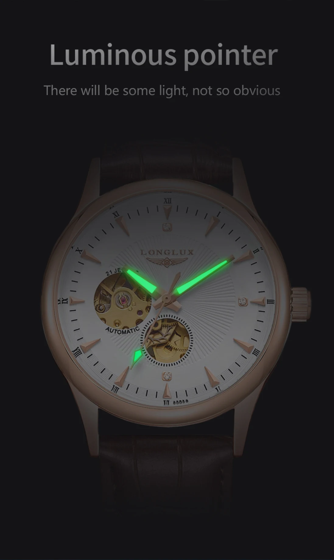 Relógio Automático LONGLUX Est - Open Heart Watch avaliação e preço