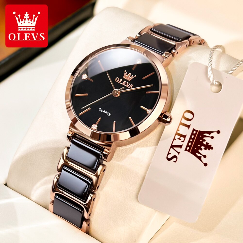 OLEVS-Relógio De Pulso De Quar - Luxury Watch Logos avaliação e preço