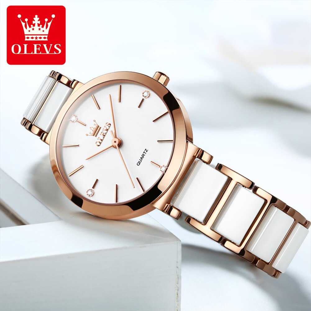 OLEVS-Relógio De Pulso De Quar - Luxury Watch Logos avaliação e preço