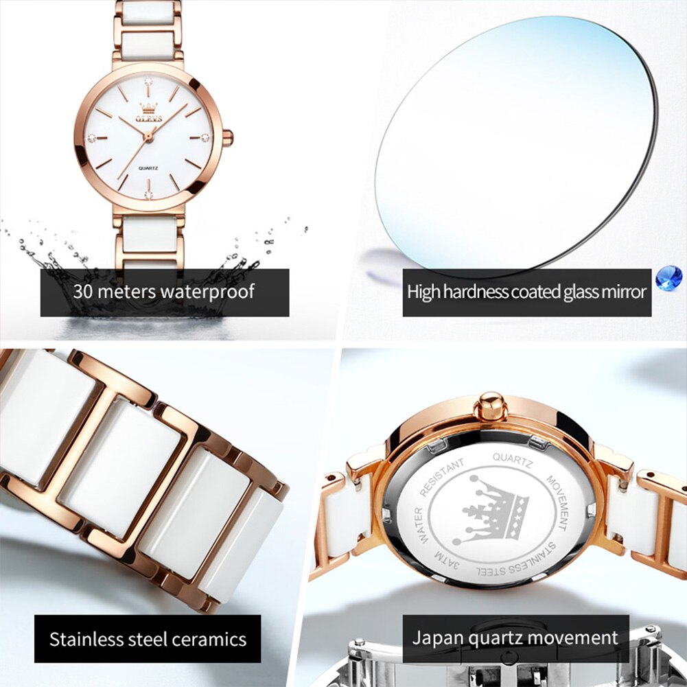 OLEVS-Relógio De Pulso De Quar - Luxury Watch Logos avaliação e preço